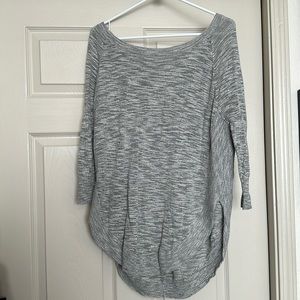 Express Lace Up Back Circle Hem Blouse